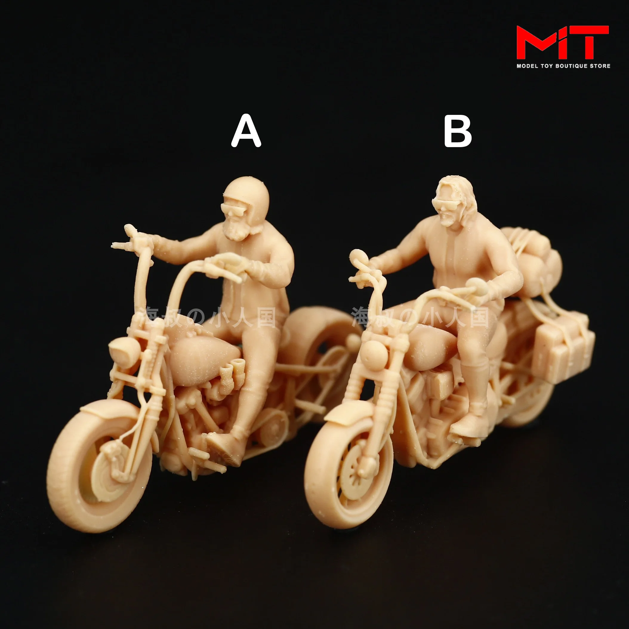 

3D Print Diorama 1/64 1/43 A122 Middle-aged Driver Motorcycle Riding Figures Miniatures Sand Table Scene Props Model For Cars