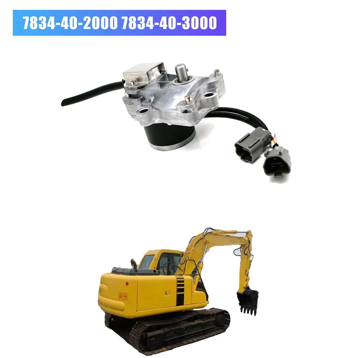 7834-40-2000 7834-40-3000 Throttle Motor Assembly for Komatsu Excavator PC200-6 Throttle Stepper