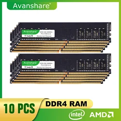 Avanshare 10 sztuk zestaw 4GB 8GB DDR4 2400Mhz 2666Mhz 288PIN Intel i AMD pamięć stacjonarna RAM PC4-19200 do sprzedaży hurtowej