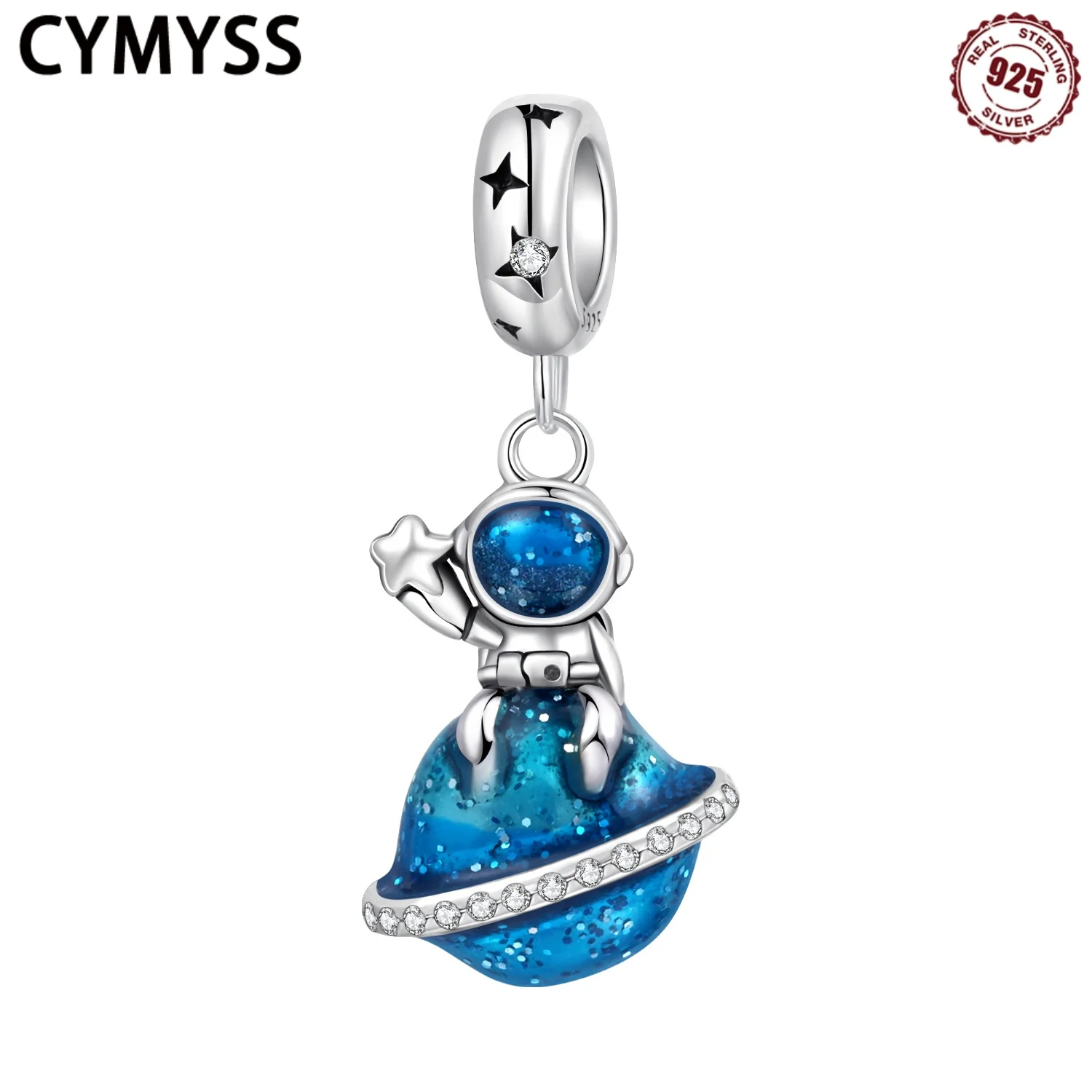 

CYMYSS 2025 New 925 Pure Silver Blue Astronaut Pendant Women's Pendant Suitable For Wedding Jewelry Gifts Charm Pendant