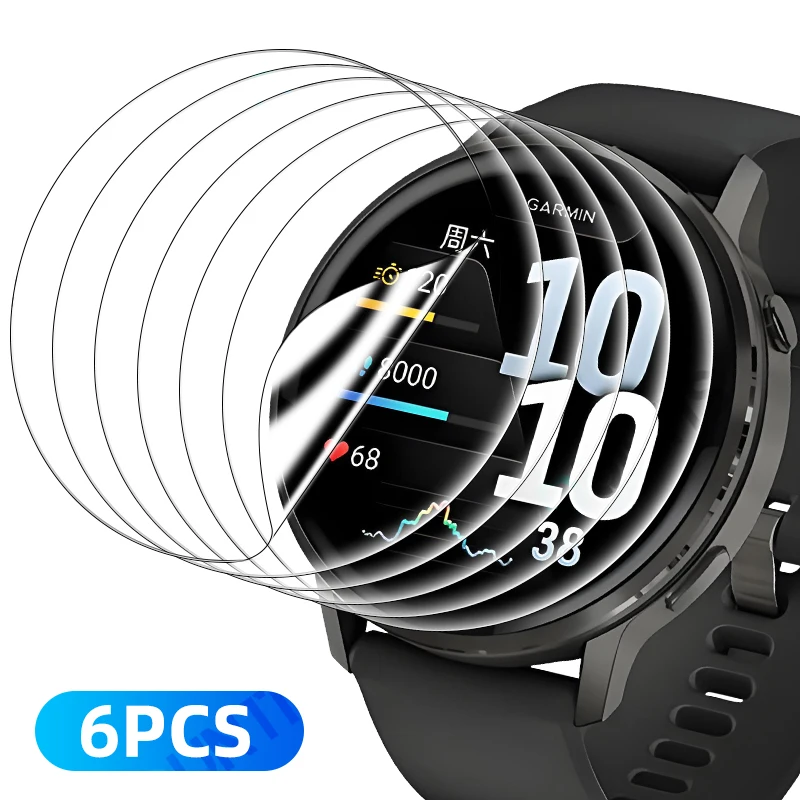 Screenprotector voor Garmin Venu 4 45 mm 41 mm Antikras Hydrogelfilm, HD Clear Volledige dekking Zachte beschermfolie Accessoires