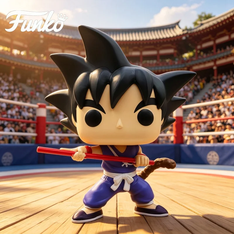 Official Licensed Funko Pop Dragon Ball Goku with Nyoibo Vinyl Figure Collectible Anime Desktop Ornament Gift for Cartoon Fans - view 2