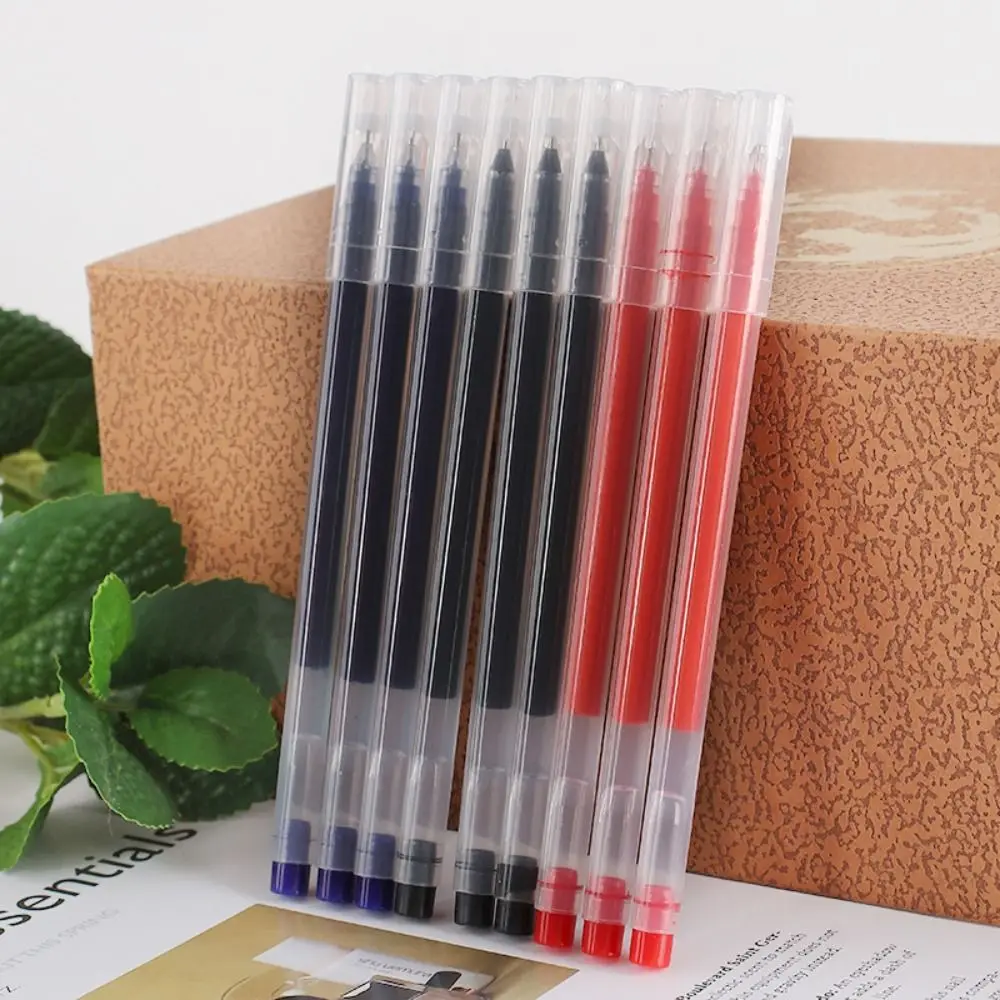 

10PCS Students Gift Black/Blue/Red Ink Gel Pen Needle Tip 0.5mm Neutral Pen Stationery Quick-drying Signature Pen School Office