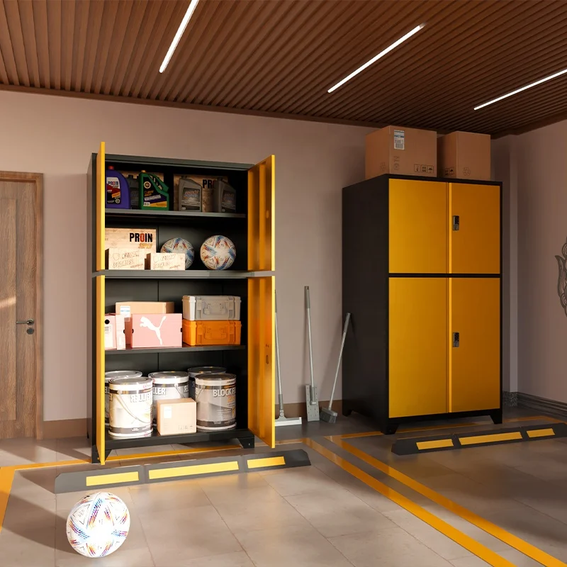 Anti-rust Garage Tool Cabinet  Workshop Lockable Steel Cupboard Large Cabinet