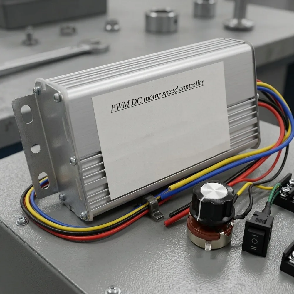 10-60V 70A DC Motor Regulator Forward Reverse Controller With Aluminum Heat Sink For Industrial Electric Vehicle DIY Automation