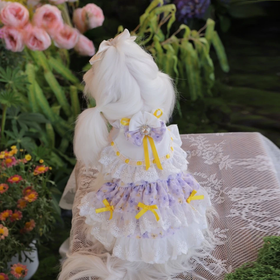 

Pet Clothes Dog Spring Clothing Fairy Princess Dress Bichon Yorkshire Small Dog Puppy Clothing