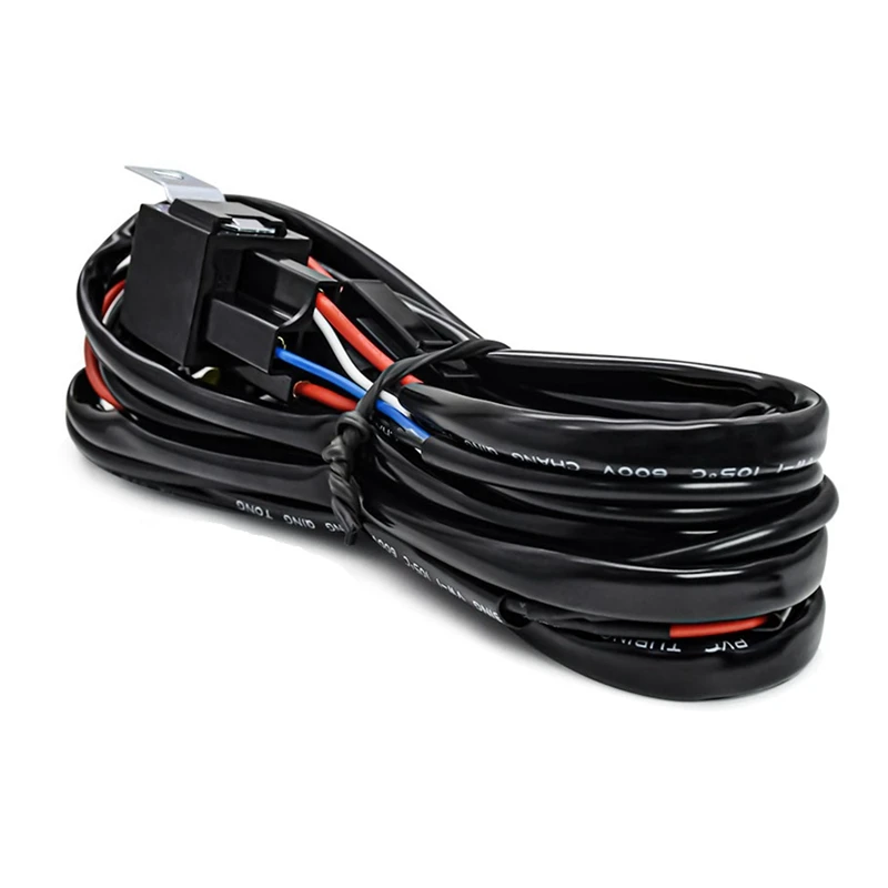 16 AWG LED Light Bar Wiring Harness Kit - 2 Leads 12V On Off Switch Power Relay Fuse For Off Road Lights Work Light