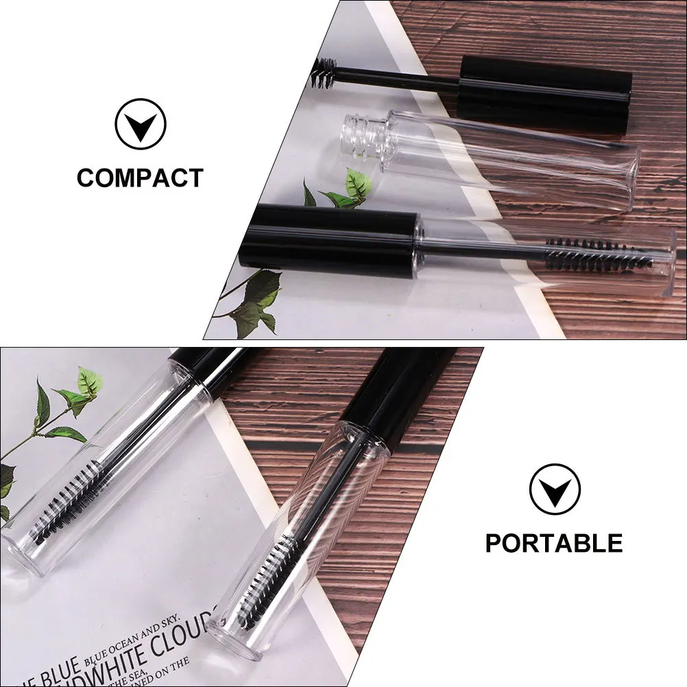 1 set di tubi per mascara fai da te bottiglia per ciglia riutilizzabile vuota mini contenitore pratico leggero da viaggio portatile con imbuto