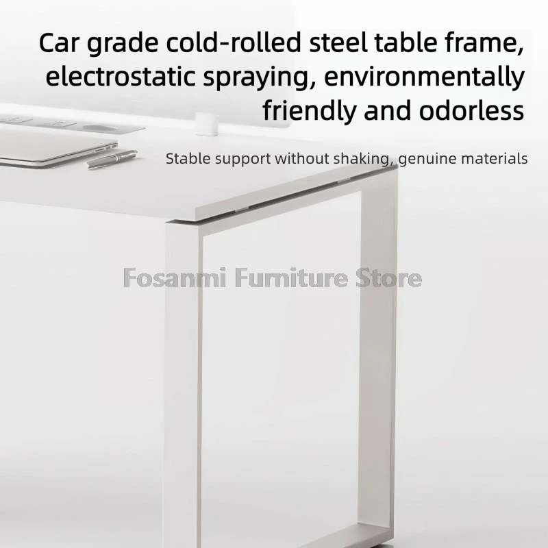 Simple Desks Swivel Chairs Sets Modern Office Desk and Chair Set Furniture Wide Table with Storage Cabinet and Combination Lock