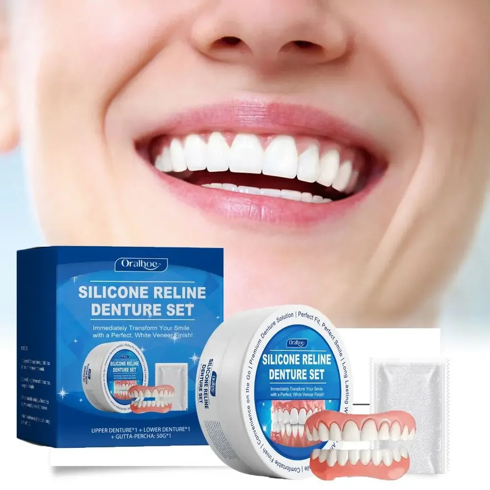 Kit de liberación de dentadura de silicona, reutilizable y portátil, seguro y duradero, Kit de liberación de silicona para dentadura, odontología dental instantánea suave