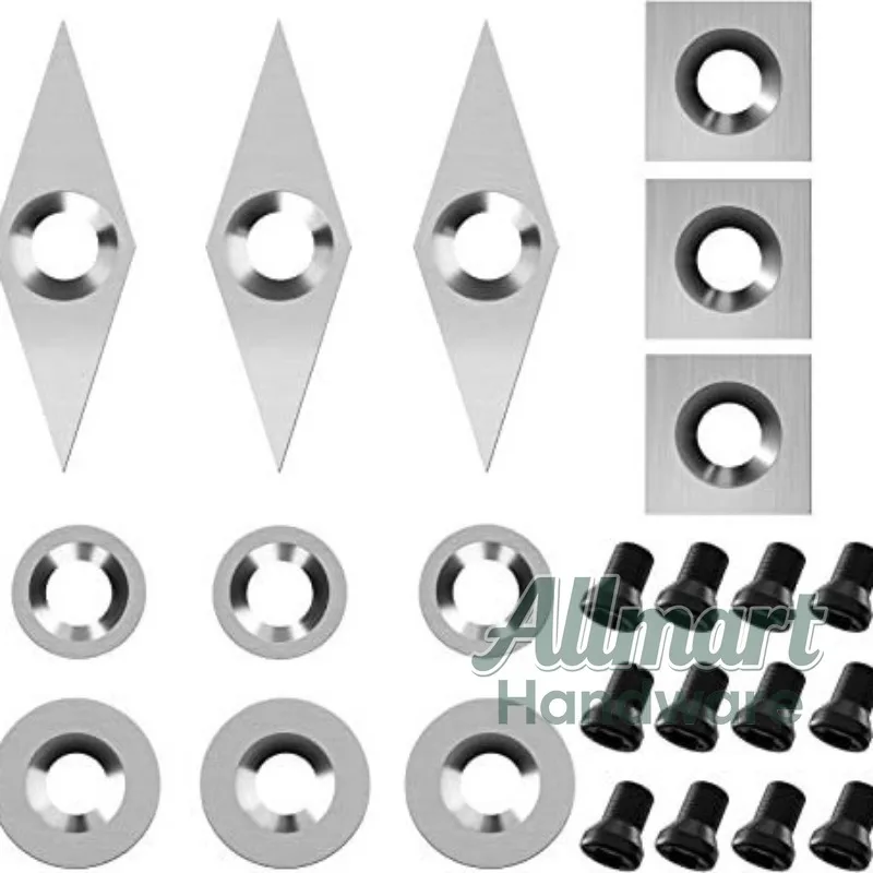 12Pcs Carbide Tungsten Steel Indexable Inserts Handheld Replaceable Cutter Head Tools For Woodworking Metal Cutting