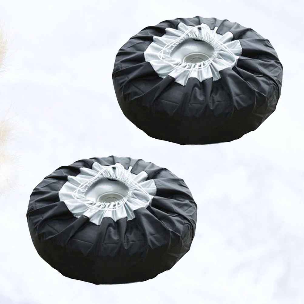 

2PCS Oxford Cloth Car Tire Covers Waterproof Wheel Tire Case Protector for 65cm Tire Car Wheel Tire Cover