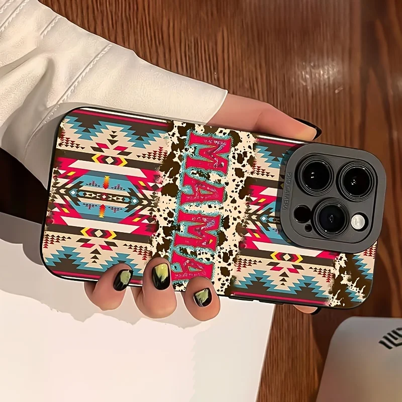 Volledige dekking met zwart westersontwerp en tagline voor Apple iPhone 11 tot 17 Pro Max Plus