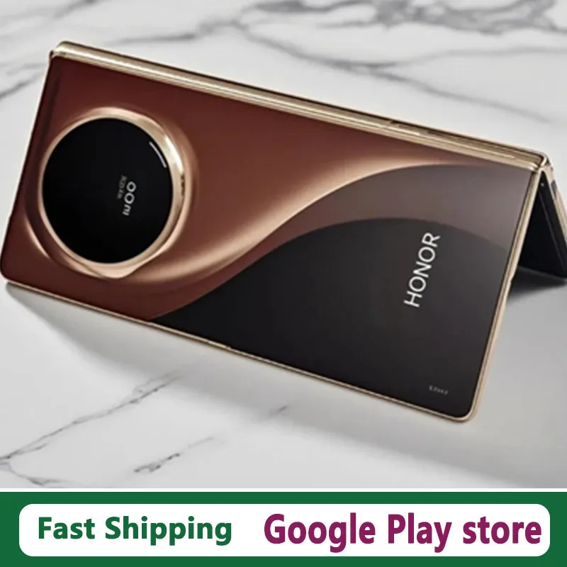 Folding Offical New Honor Magic V5 Android Phone 50.0mp Snapdragon 8 Elite