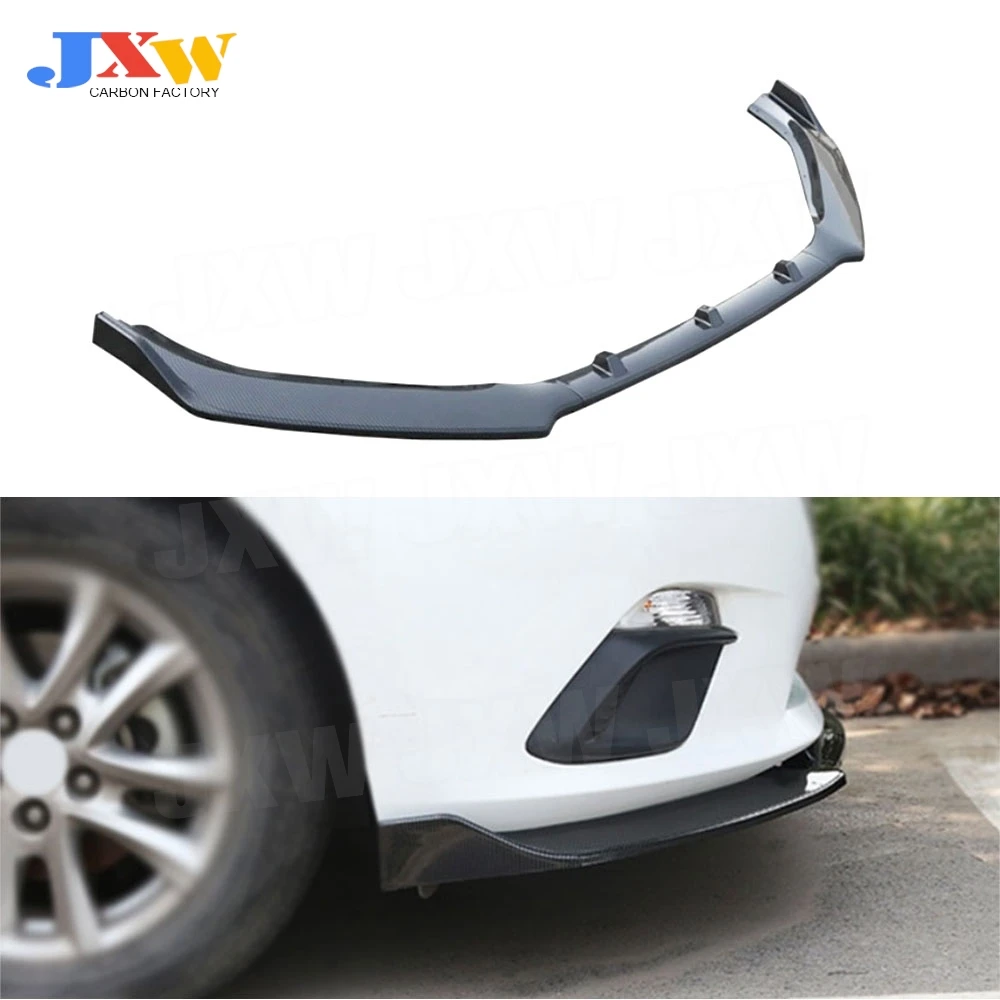 Car ABS Front Bumper Lip Guard Trim Styling Guard Chin Aprons Spoiler Splitters Bodykit Accessories for MAZDA 3 Axela 2014-2020