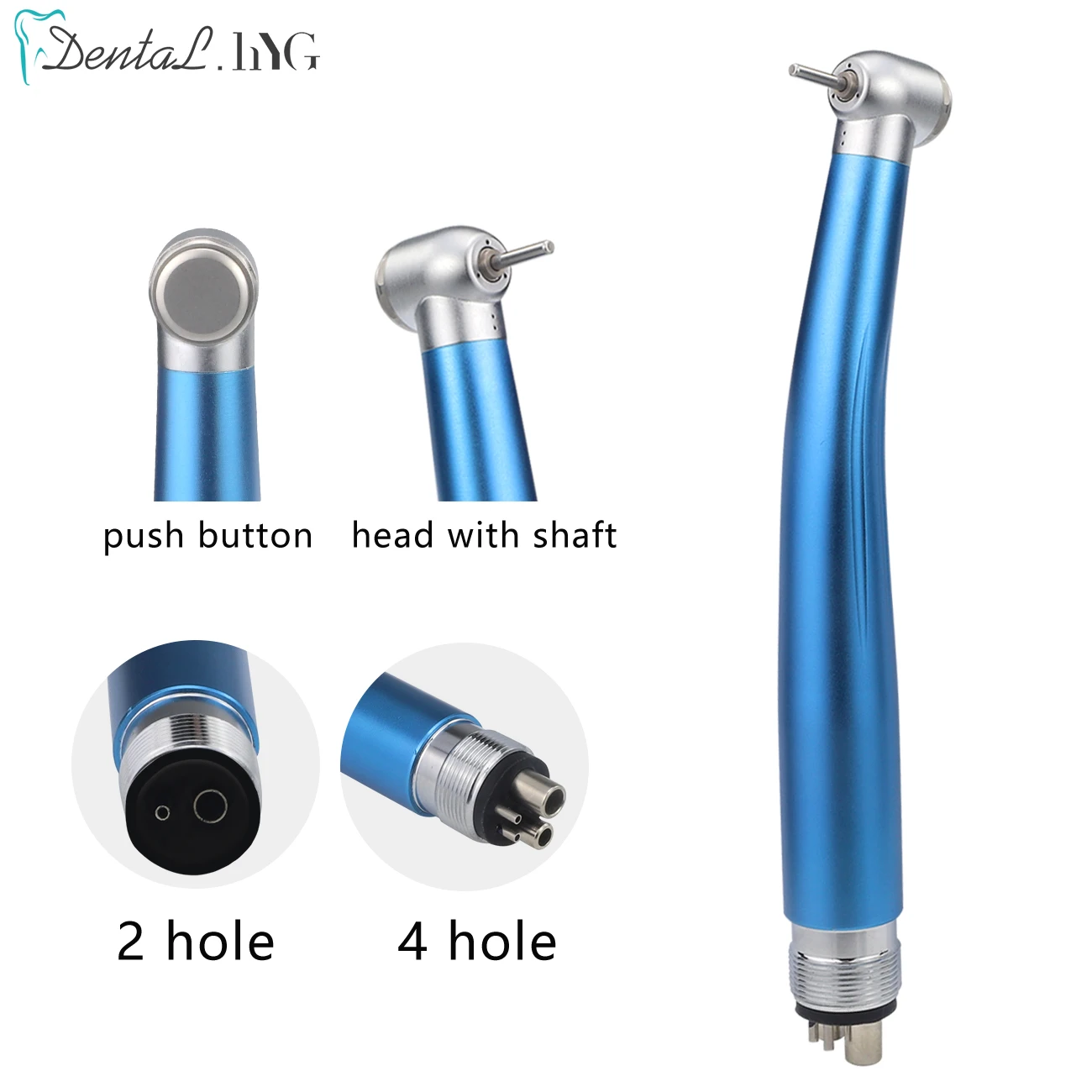 DENTAL High Speed Handpiece Standard Push Button Single Water Spray 2/4 Holes Optional