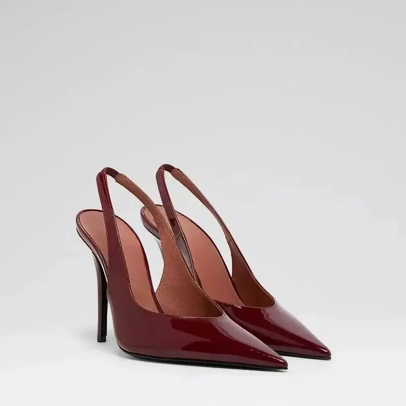 

MKKHOU Fashion Pumps New High Quality Handmade Custom Shoes Pointed Shallow Mouth High Heels Open Heels Modern Women's Shoes