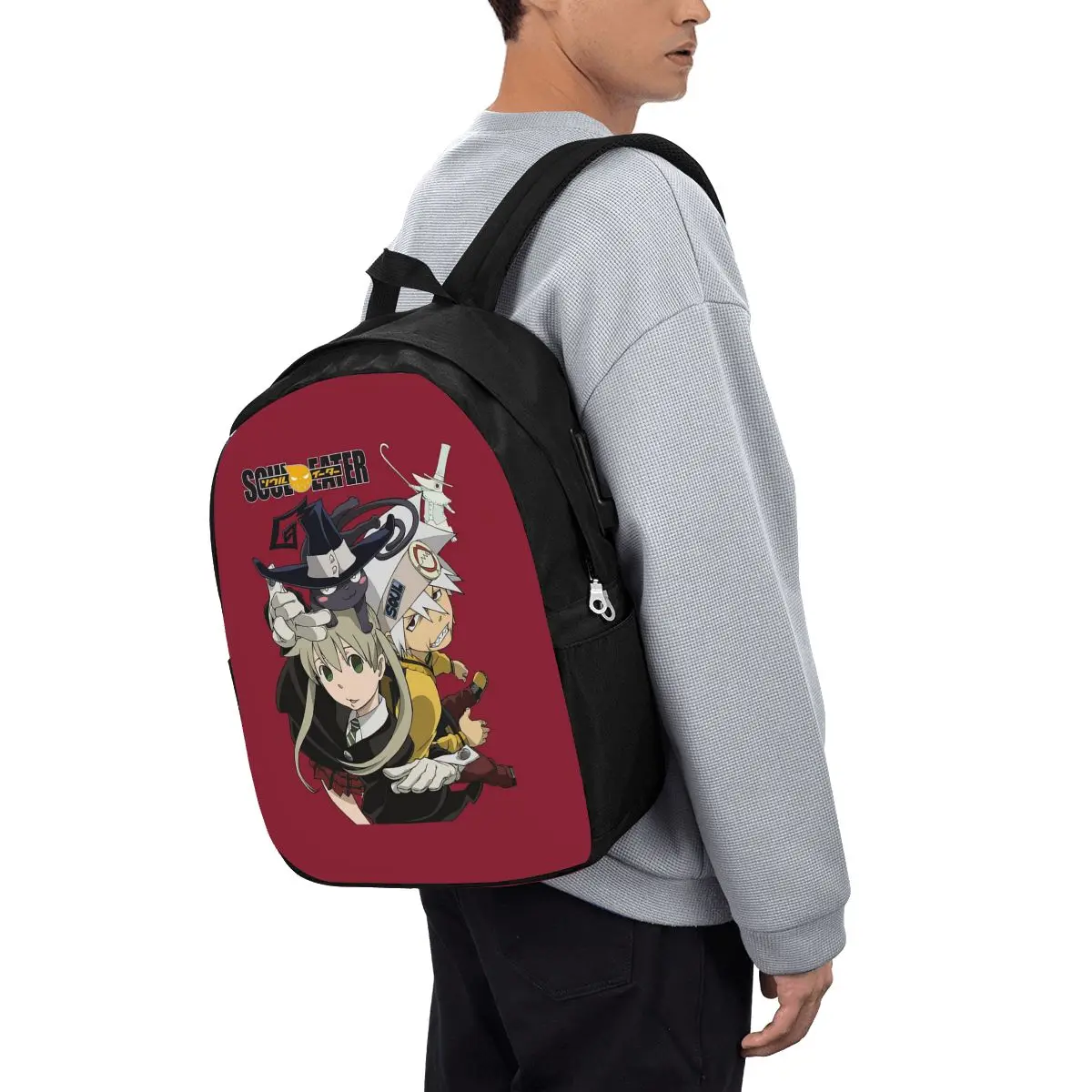 

Soul Eater Anime Backpack Travel Notebook Bag Computer College Student School Bag Laptop Shoulder Bags for Men Women