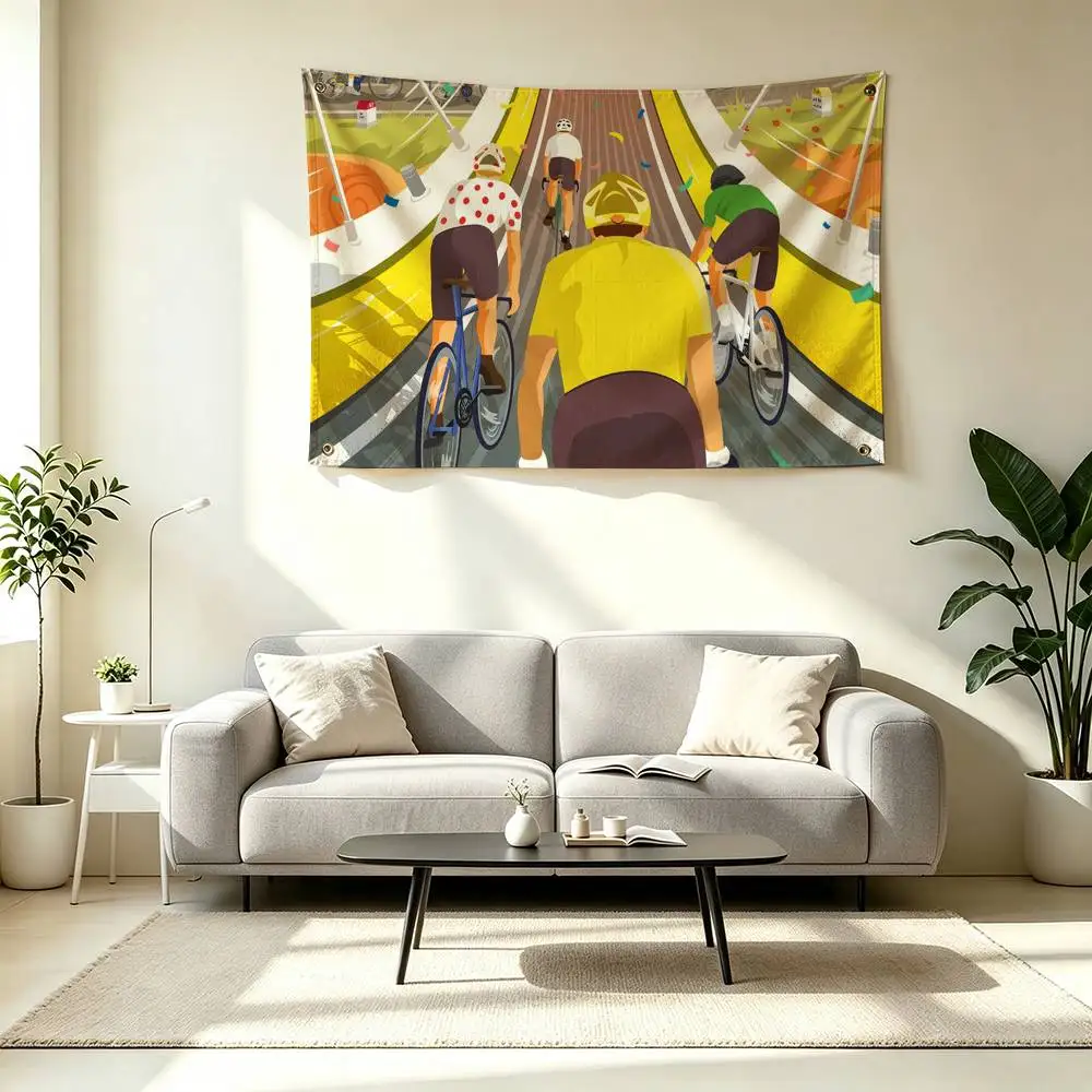 T-Tour de France Cycling Race  Flag Suitable For Party Club Outdoor Interior Wall Decoration Banner Fans Gift