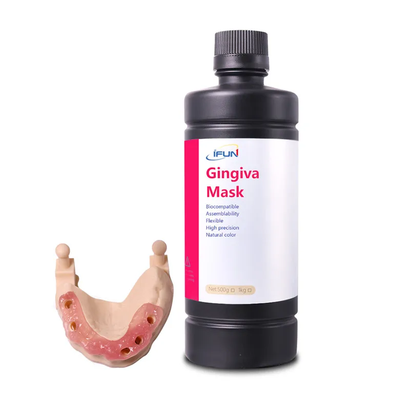 

1kg 3D Printer Materials Biocompatible Gingiva Mask Use For Crowns Casting Removable Artificial Gums For Dental Models