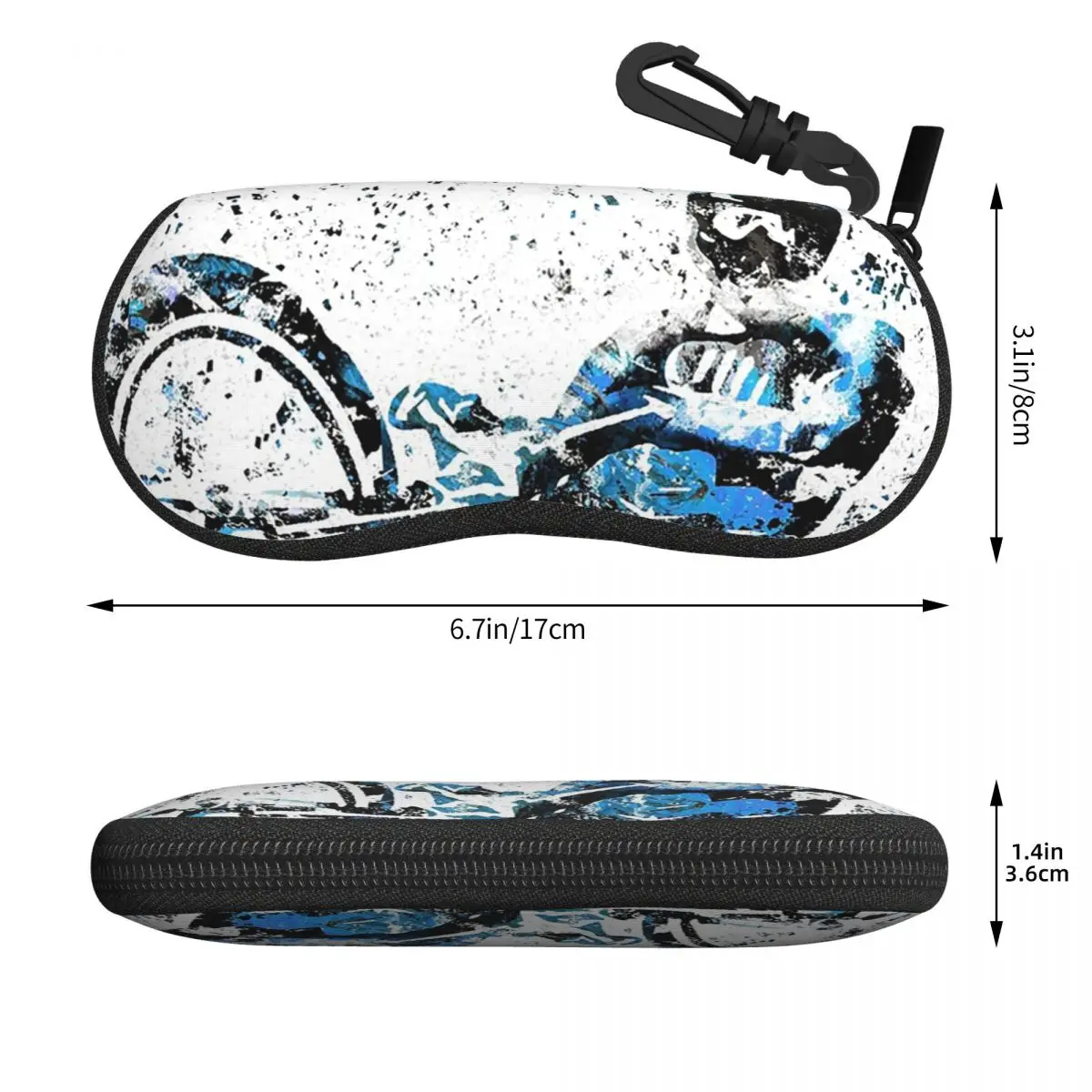 BMX ライダー BMX バイクシェルメガネケースポータブルサングラスボックス女性男性ソフト眼鏡バッグポーチ