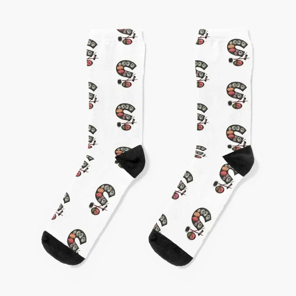 Sushi Plate Socks with print compression winter Socks Ladies Men's