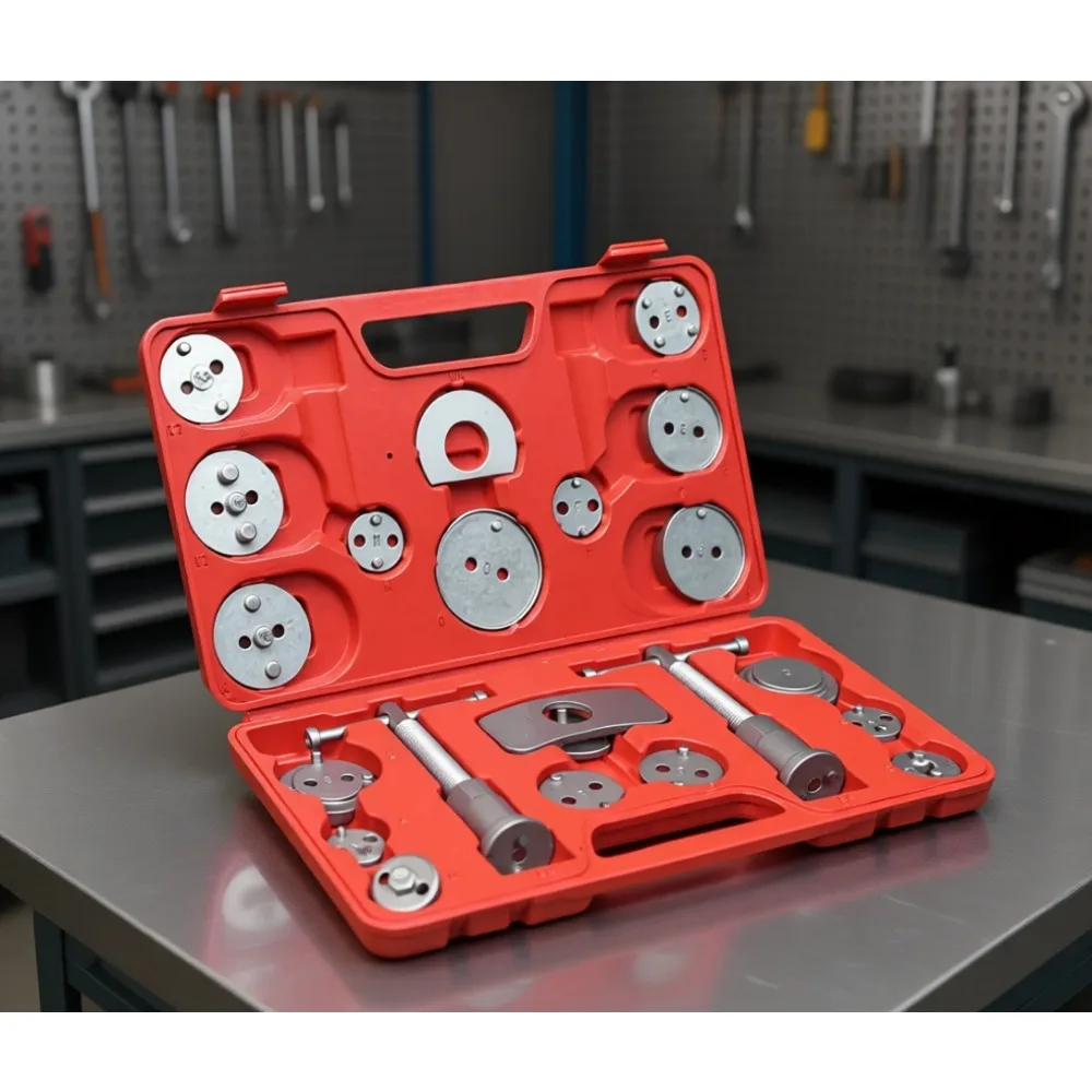 

22 Piece Brake Caliper Press Tool Kit Disc Brake Piston Compressor Set for Pad Replacement Reset
