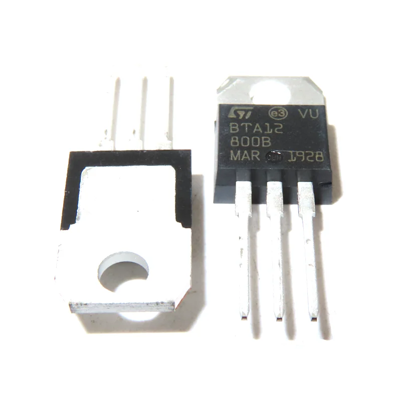 10pcs/ BTA12-800B 12A 800V BTA12 bidirectional thyristor in-line TO220 brand new domestic