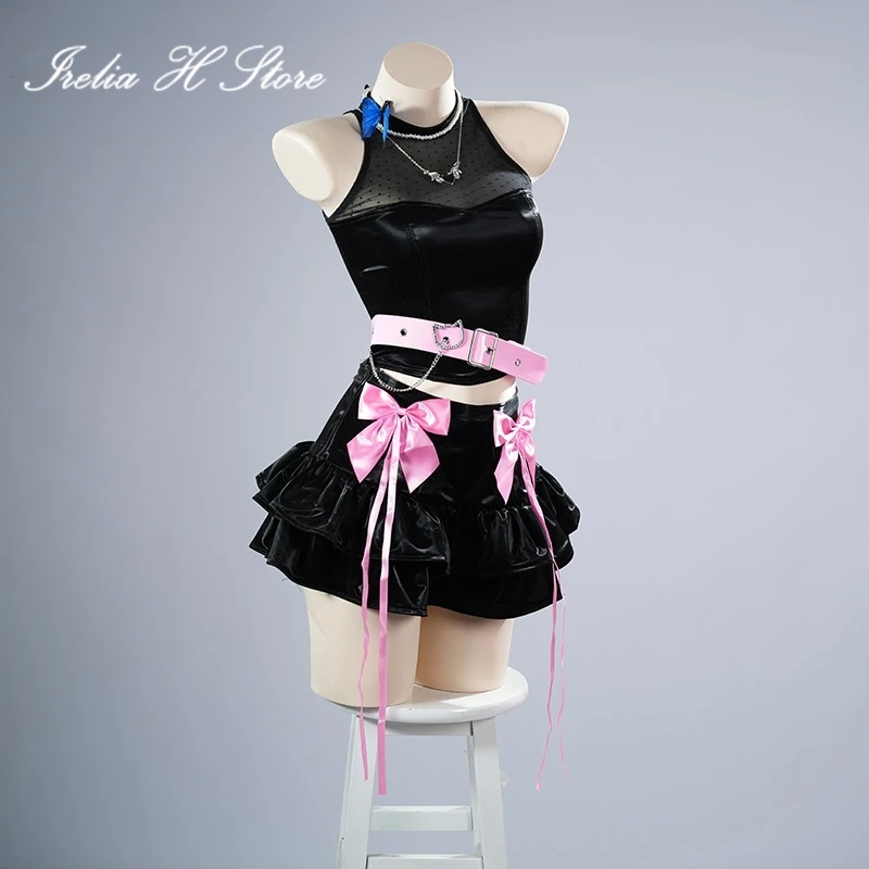 이렐리아 H 애니메이션 발로란트 클로브 코스프레 의상 클로브 밴드 드레스 여성 할로윈 의상