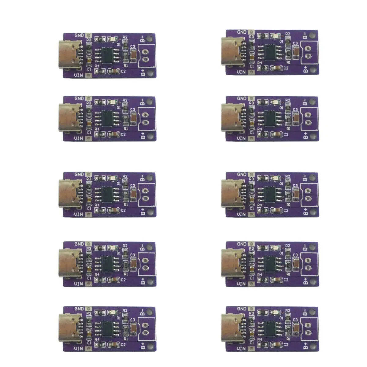 USB 5V TYPE-C 3-Cell NI-MH Battery Charger Board 4.5V for 3.6V 800mA Nickel