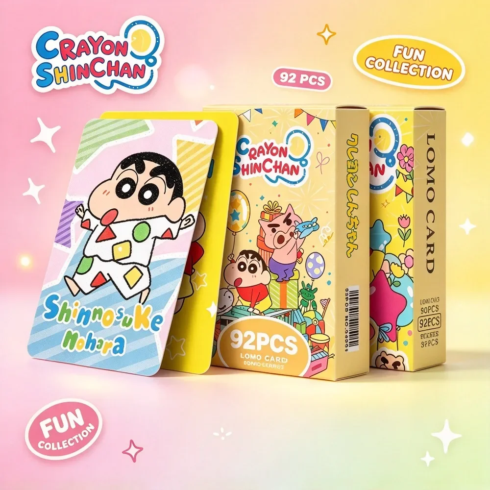 Crayon Shin-chan Collectors' Edition Kawaii‌ Photocards 92Pcs Lomo Cards Stickers Classic image Photo Card for Fans Collection