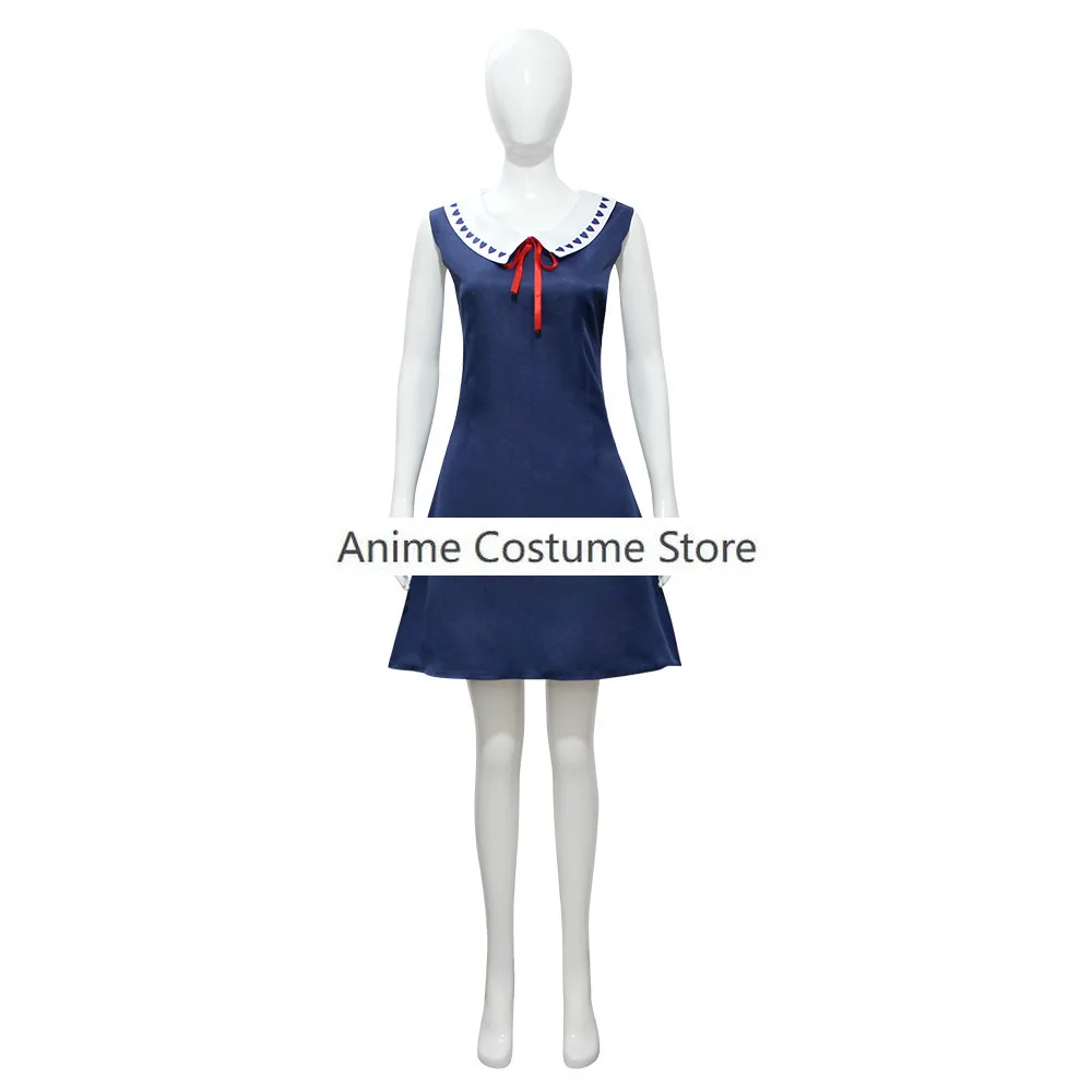 Anime Jujutsu Kaisen Orimoto Rika Cosplay Costume Cursed Queen Lovely Blue Sleeveless Dress Woman Sexy Kawaii Xmas Suit