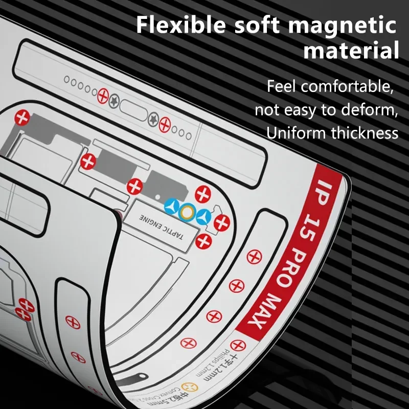 MaAnt Screw Positioning Plus Magnetic Pad Screws Storage Mat for IPhone X-15pro Max Screw Holder Chart Pad Mobile Phone Repair