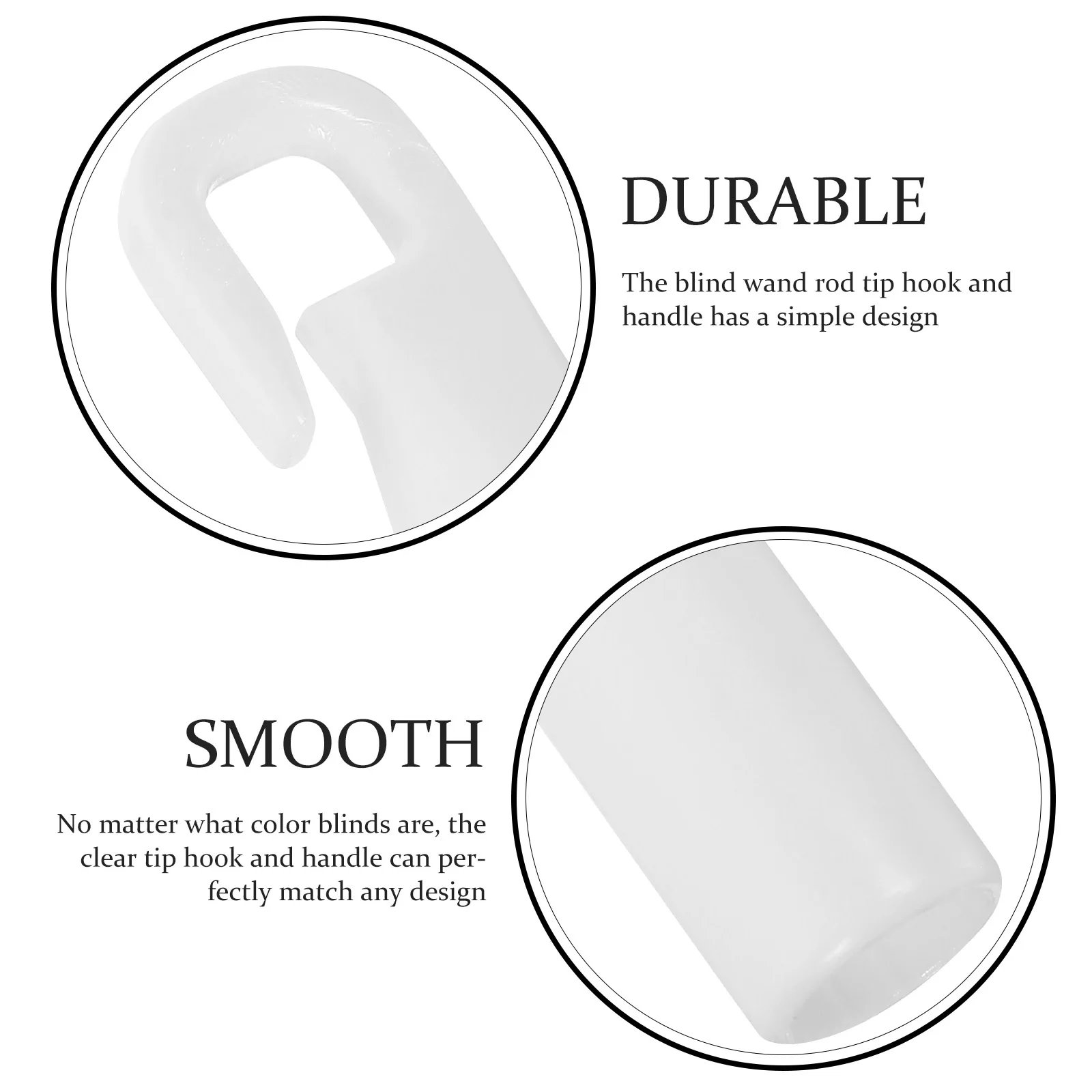 

2Pcs Blind Wand Hooks Plastic Tilt Rod Hook Replacement Curtains Rod Useful Hooks for Blinds Parts Blind Hangers
