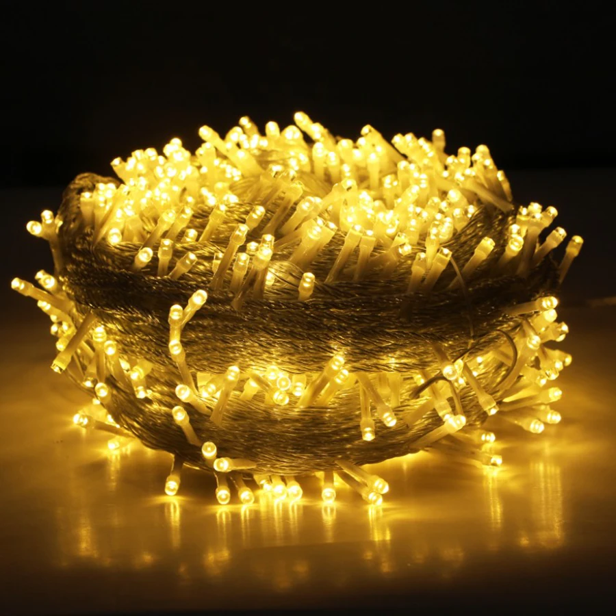 50M 100M Lichtslingers LED Outdoor Fairy Garland Kerstverlichting Voor Tuin Terras Boom Straat Bruiloft Decoratie