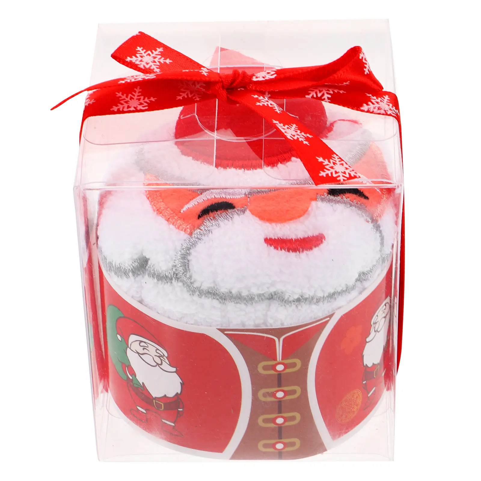 Christmas Cake Towel High Simulation Delicate Workmanship Soft Cotton Washcloth Toilet Training Hand Drying Gift Holiday