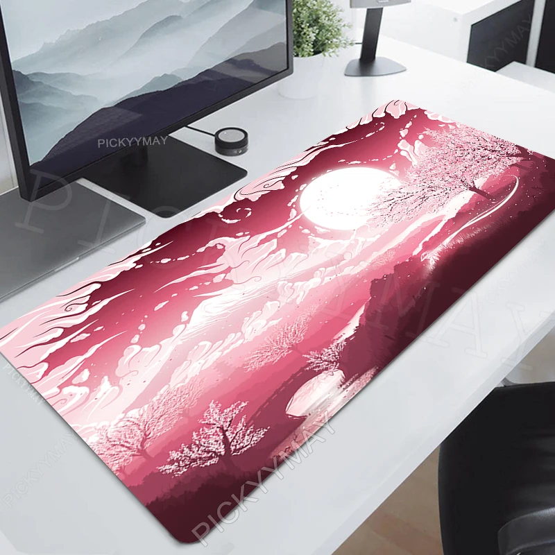 Castle Forest Landscape Large Mouse Mat Gaming Mousepad Big Gamer Mousepads 900x400 Rubber Keyboard Mats Desk Pad Mouse Pads