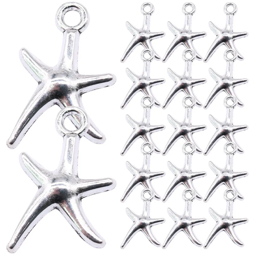 

300Pcs Alloy Jewelry Charms Vintage Sea Star Pendants for DIY Necklace Bracelet Craft Making Accessories