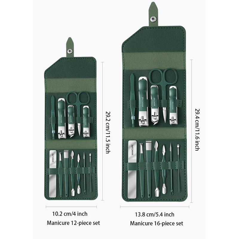New 12-16 set of portable nail clipper set Nail clipper stainless steel pedicure professional kit Beauty manicure set