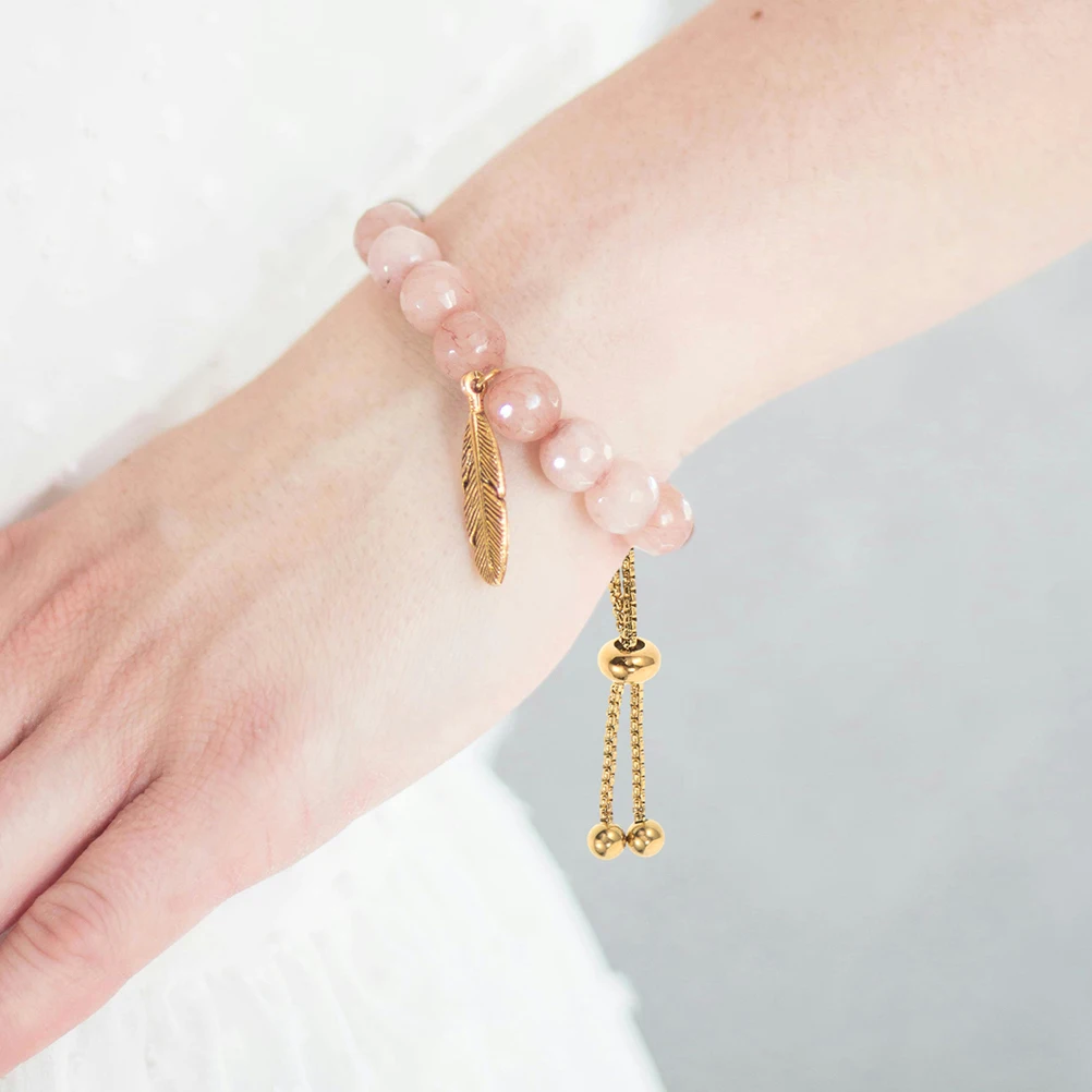 

3 Pcs Extensible Chain Bracelet Adjustable Slider Vacuum Gold Stainless Steel Pearl DIY Jewelry Making Accessories