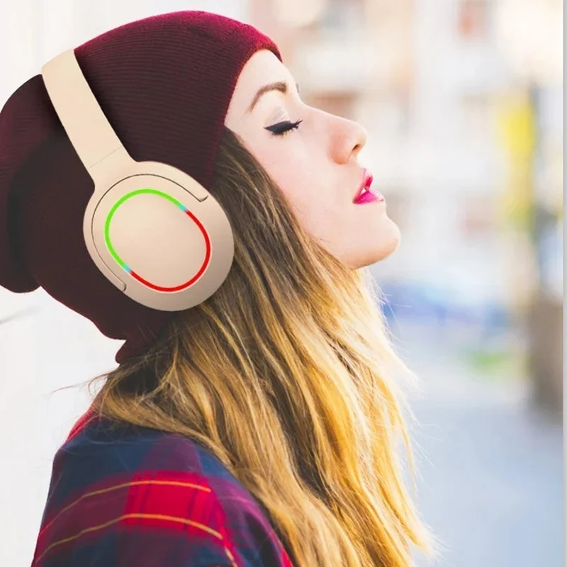 

Headsets Gamer Headphones Blutooth Surround Sound Stereo Wireless Earphone USB With Colourful Light PC Laptop Headset