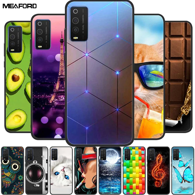 For TCL 205 Cases Fashion Silicone Soft TPU Protective Covers for TCL205 Phone Cases Floral Fundas for TCL 205 4187D 2021 Coque