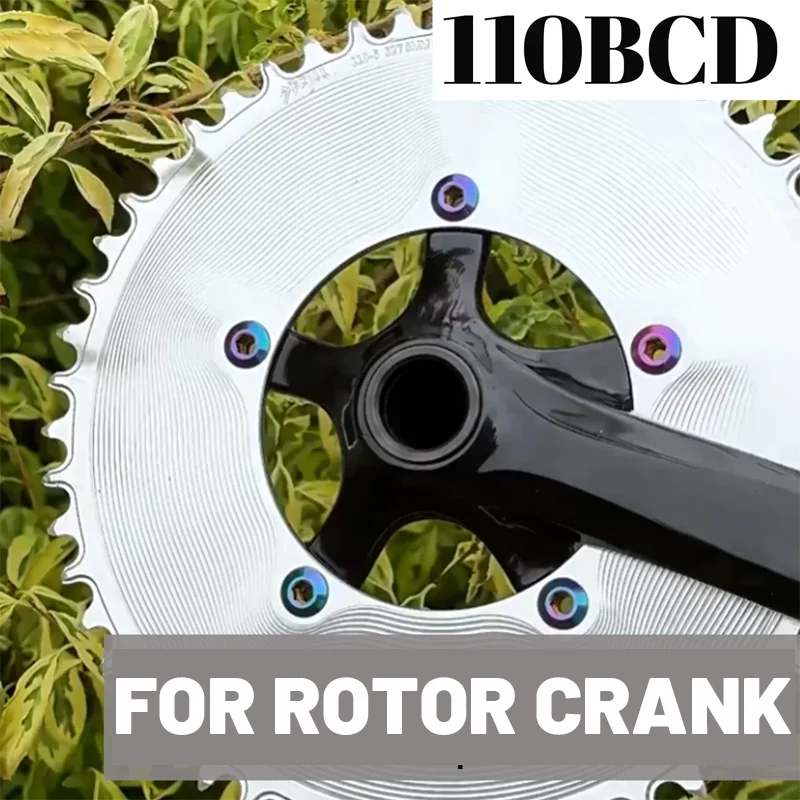

110 Bcd 5 Bolt Chainring Narrow Wide Crown 40 42 44 46 48 50 52 54 56 58 Teeth Power Meter Spider For Sram Rotor Cank