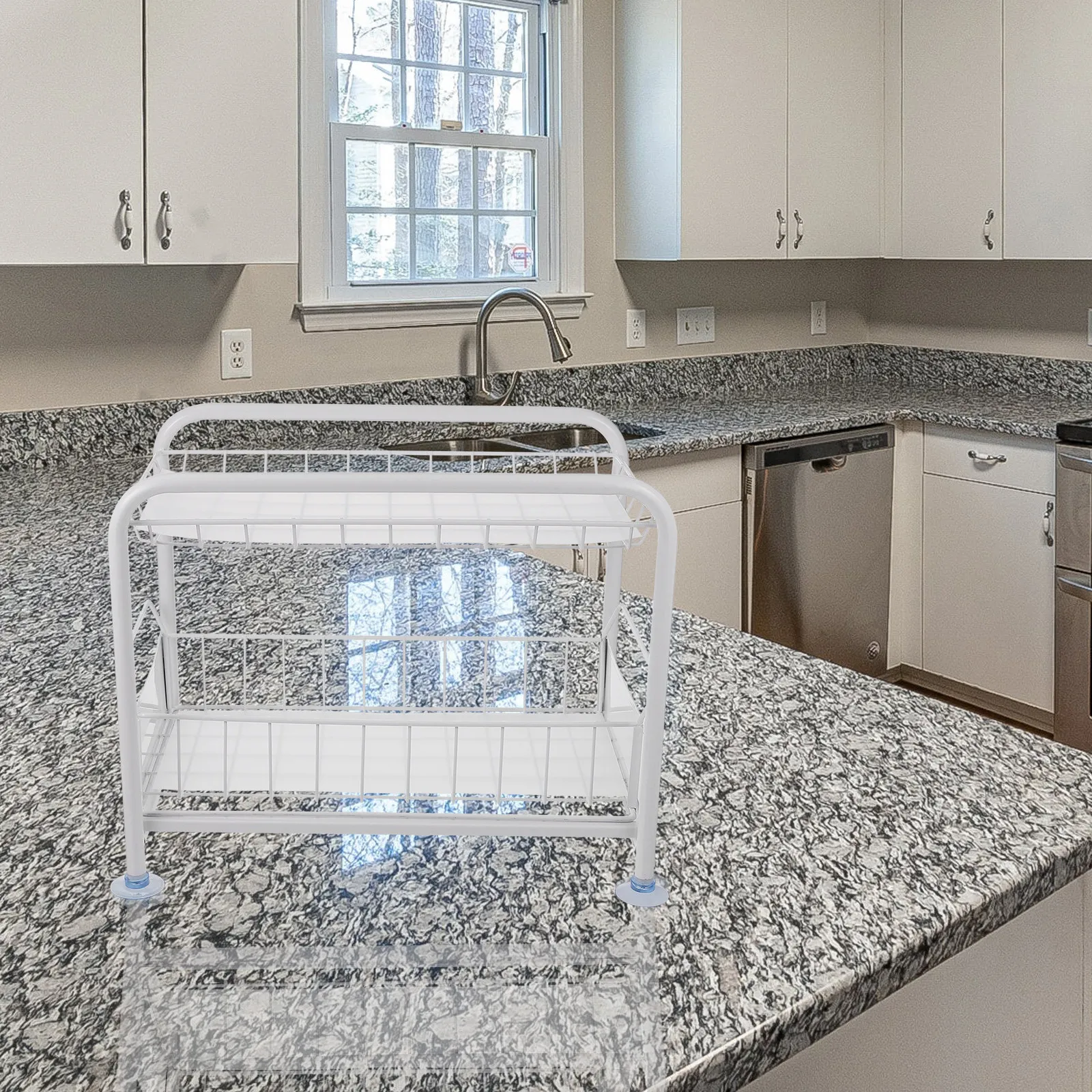 

Kitchen Under Sink Organizer Carbon Steel Sliding Storage Rack Pull Out Design for Home Kitchen Storage Drawer Rack