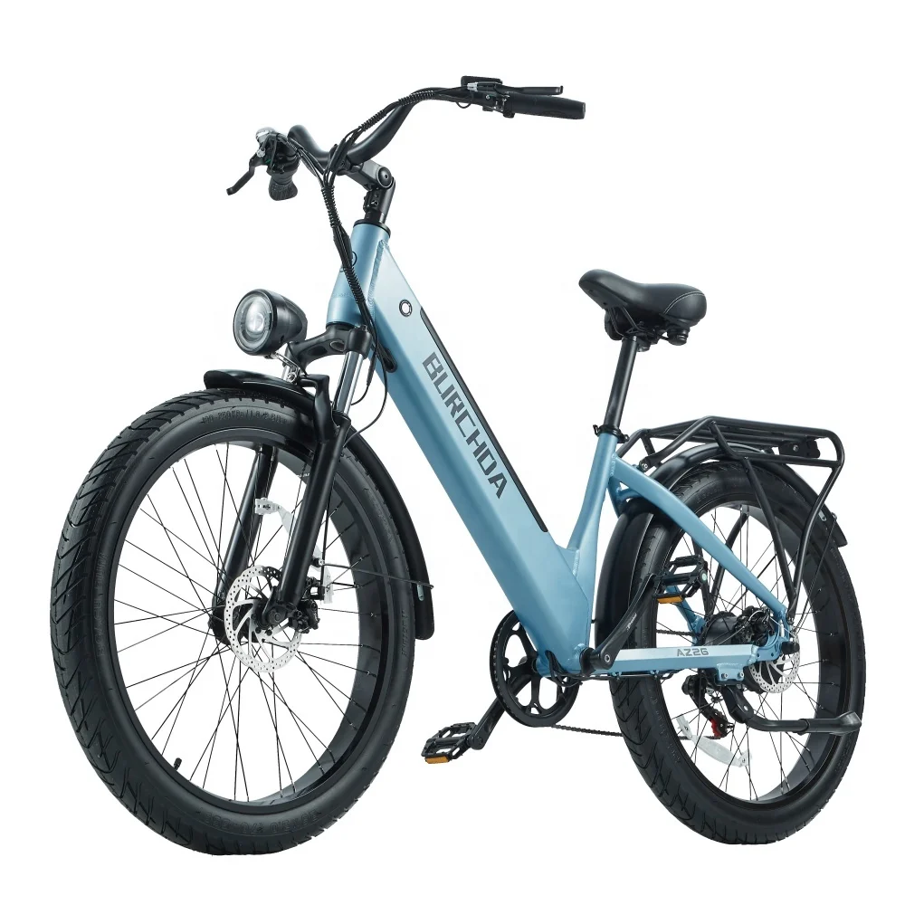 

BURCHDA AZ26 1000W 48V 20Ah Lithium Battery 26" 3.0" Fat Tire Aluminum Alloy Frame 7-Speed Rear Hub Motor Electric City Bike
