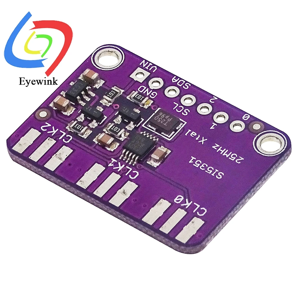 DC 3V-5V Si5351A Si5351 I2C Clock Generator Breakout Board Module Signal Generator Clock 8KHz-160MHz