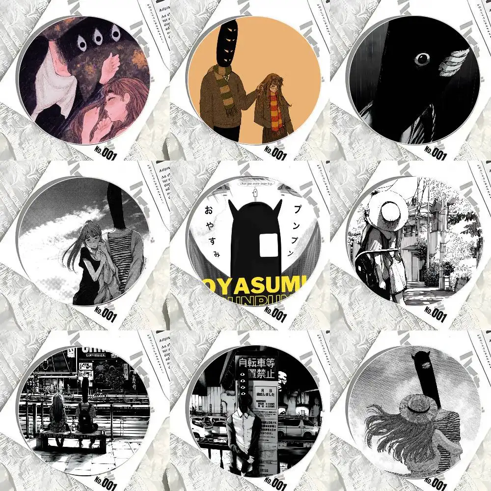 Bilibili Goodnight Punpun Anime Cartoon Style Badge Brooches On Backpack Decoration Round Enamel Pins For Accessorys