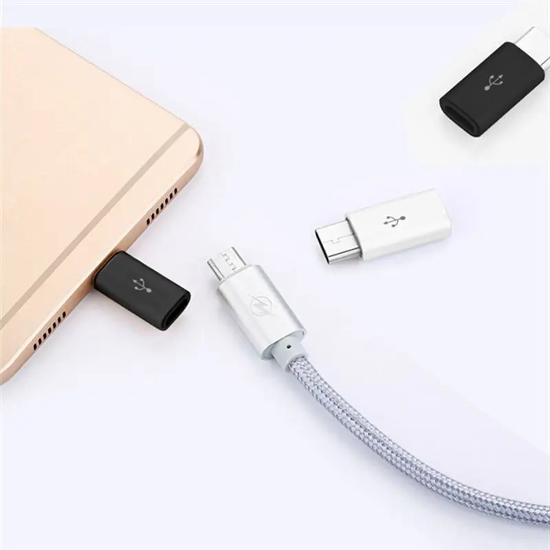 A31T Type-C Converter Adapter Mini to OTG Conversion Head Data Sync Charging for Android Phone Black Durable