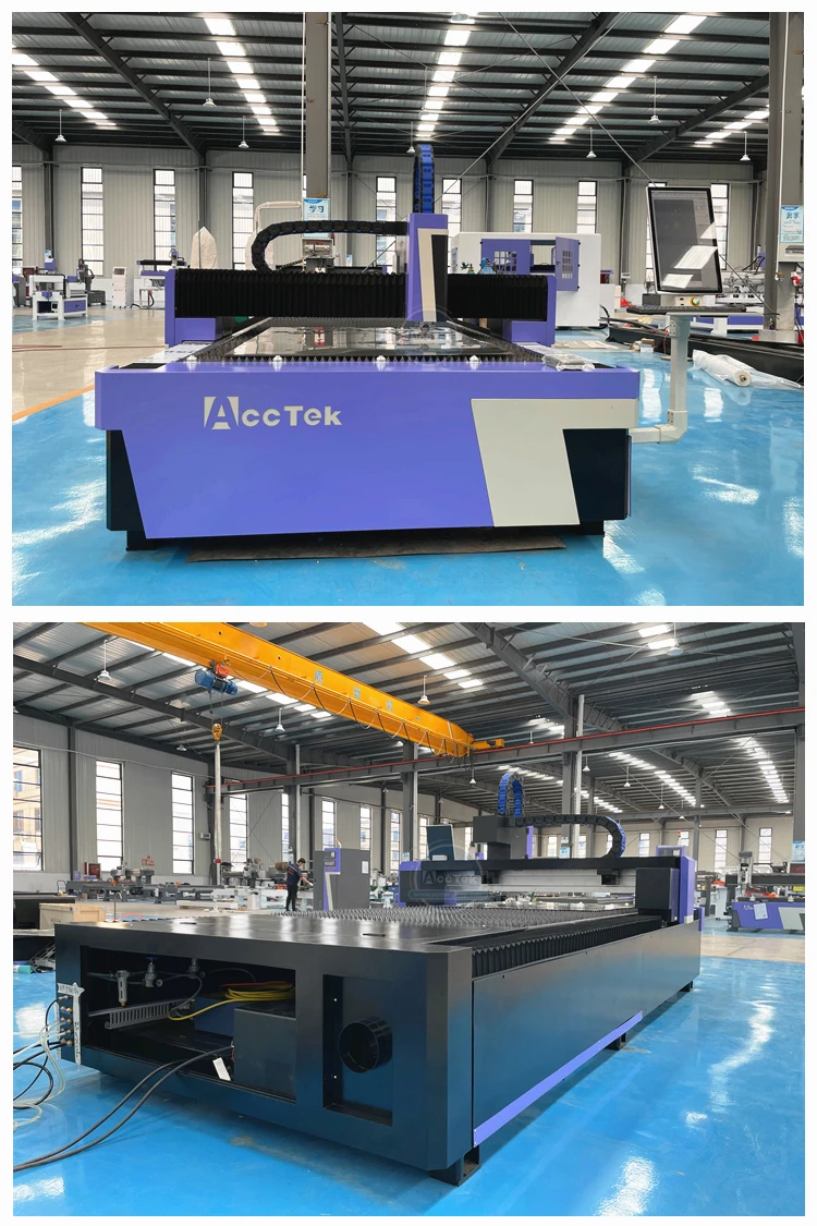 AccTek Optical Fiber Laser Cutter Fiber Laser Cutting Machine for Carbon Steel Stainless Steel Brass Copper 4mm