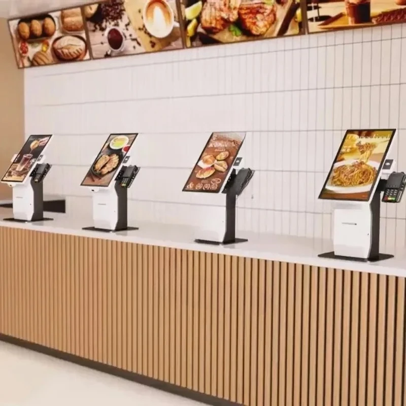 

23.8 Inch Self-Service Ordering Machine Kiosk with QR Scanner Reader Modular Configuration for Retail Stores
